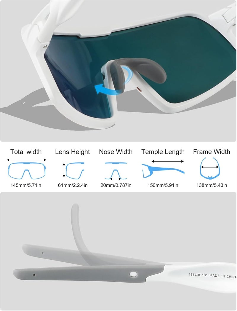 BangLong Polarized Sports Sunglasses for Men Women, UV Protection Sun Glasses for Baseball Running Cycling Fishing - Image 3
